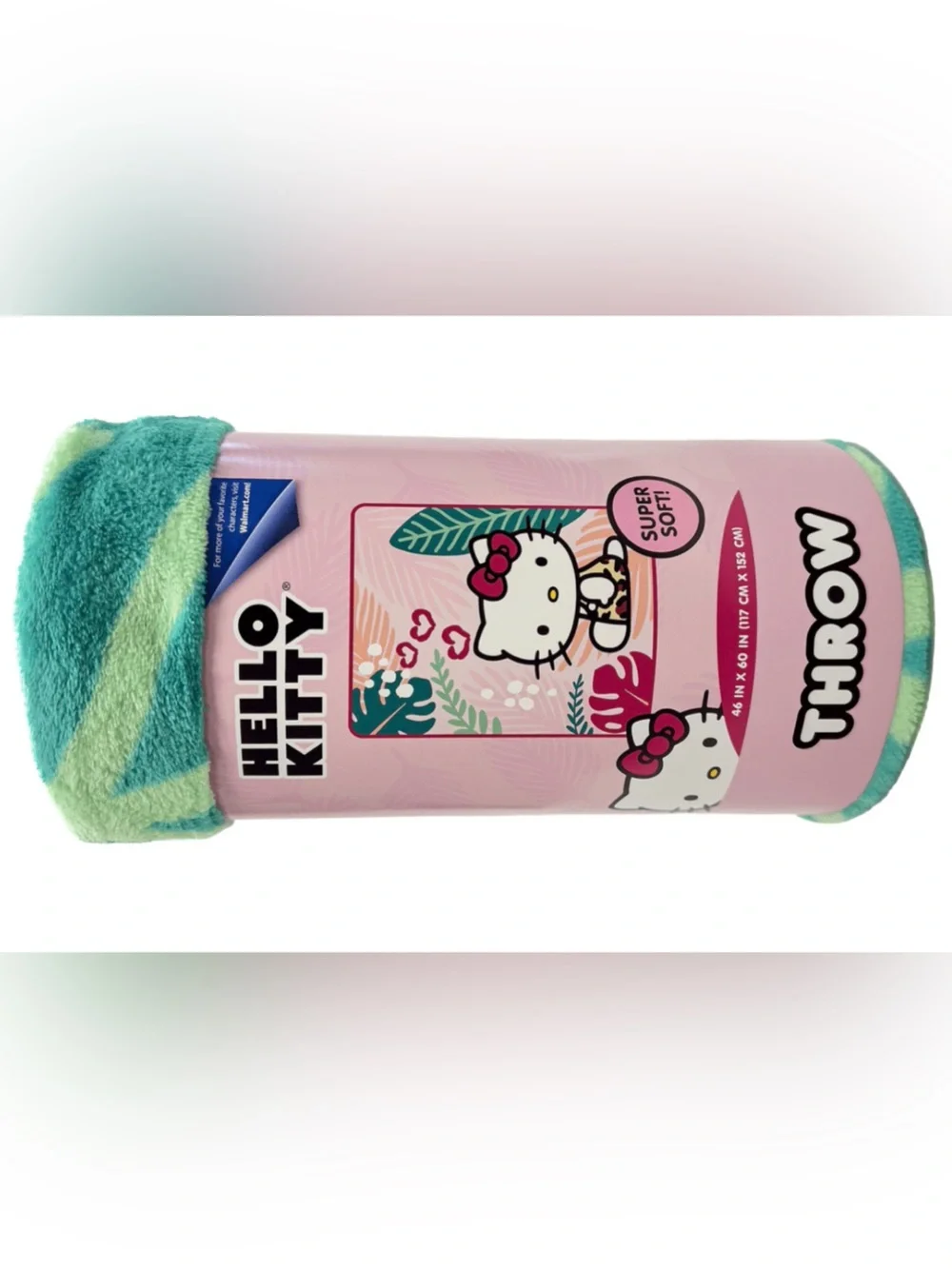 Hello kitty Palm Leaf tropical throw blanket NEW great gift